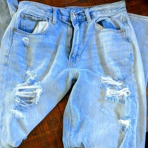 American Eagle Distressed Mom Jeans